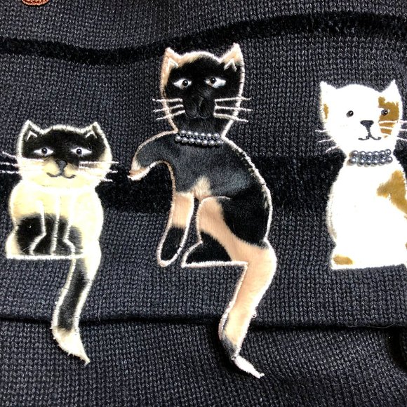 Fun Crazy Cat Lady Tack Sweater - Victoria Harbour - Size‎ W XL - Picture 5 of 5